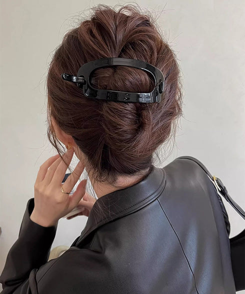 オーバルヘアクリップ 大きめヘアクリップ ヘアアクセサリー 髪飾り 髪留め 大人女性 可愛い まとめ髪 韓国ファッション 雑貨 オフイスカジュアル 女子会 演奏会 99ZYSP-007