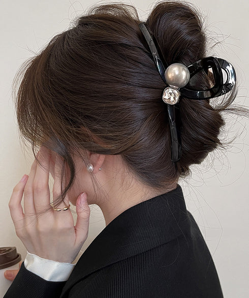 バンスクリップ ヘアクリップ パール レディース ヘアアクセサリー 韓国風 髪留め まとめ髪 おしゃれ大人可愛い オフイスカジュアル 小物 誕生日 プレゼント 99ZYSP-013