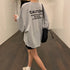 Tシャツ レディース 長袖 カットソー Tシャツ レディース 長袖 カットソー おしゃれ ロゴ オーバーサイズ 大きいサイズ ゆったりTシャツ 99AAA-011