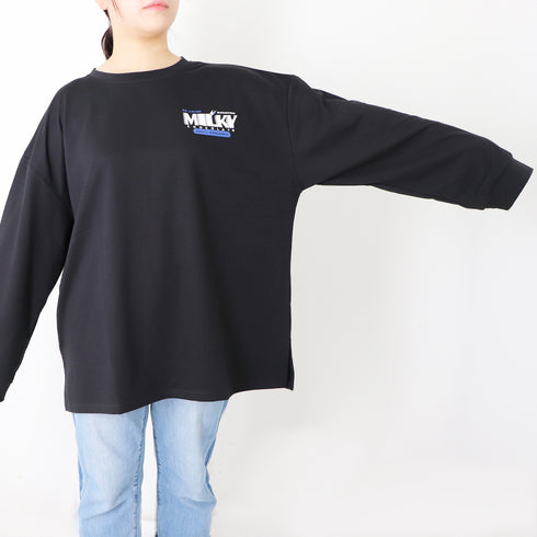 Tシャツ レディーストップス 長袖 Tシャツ レディーストップス 長袖 カットソー 体型カバー プリント カジュアル 韓国 ゆったり 99AAA-018