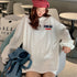 Tシャツ レディーストップス 長袖 Tシャツ レディーストップス 長袖 カットソー 体型カバー プリント カジュアル 韓国 ゆったり 99AAA-018