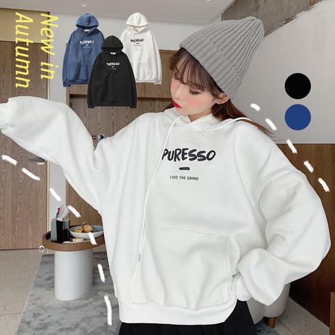 パーカー レディース 裏起毛 パーカー レディース 裏起毛 ビッグパーカー トップス 長袖 袖ボリューム 韓国 秋冬 暖かい 99AAA-021