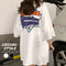 半袖Tシャツ レディース 夏 ロゴ 韓国 トップス ロング丈 ゆったり 着痩せ ルームウェア カジュアル 大人 体型カバー 99AAA-024