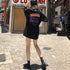 半袖Tシャツ レディース 夏 ロゴ 韓国 トップス ロング丈 ゆったり 着痩せ ルームウェア カジュアル 大人 体型カバー 99AAA-024