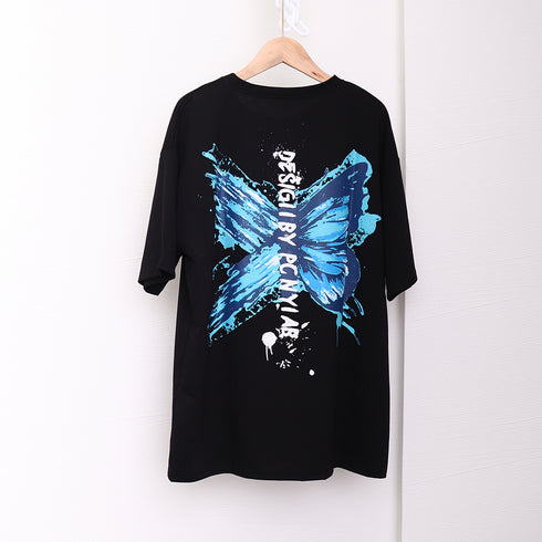 ロゴTシャツ レディース 韓国 春夏 トップス ルーズ 英字 ゆったり ロング ゆったり 着痩せ 体型カバー オルチャン 大人 99AAA-029