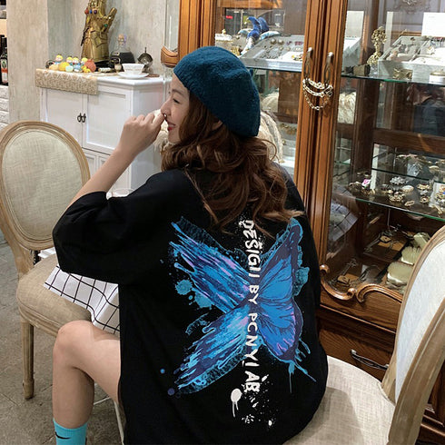 ロゴTシャツ レディース 韓国 春夏 トップス ルーズ 英字 ゆったり ロング ゆったり 着痩せ 体型カバー オルチャン 大人 99AAA-029