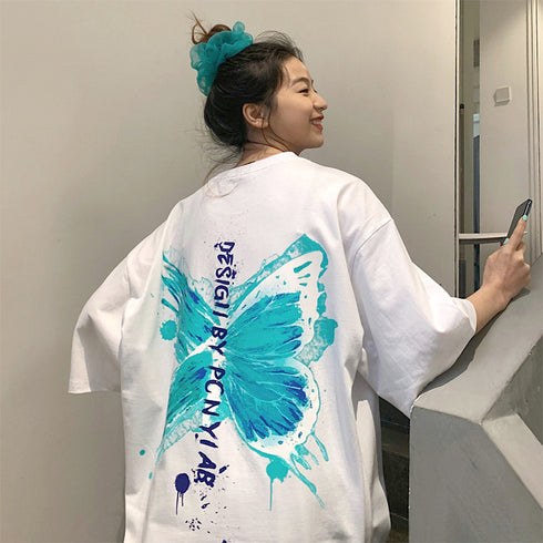 ロゴTシャツ レディース 韓国 春夏 トップス ルーズ 英字 ゆったり ロング ゆったり 着痩せ 体型カバー オルチャン 大人 99AAA-029