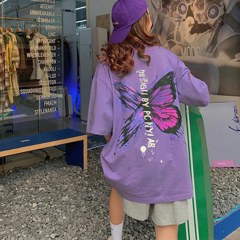 ロゴTシャツ レディース 韓国 春夏 トップス ルーズ 英字 ゆったり ロング ゆったり 着痩せ 体型カバー オルチャン 大人 99AAA-029