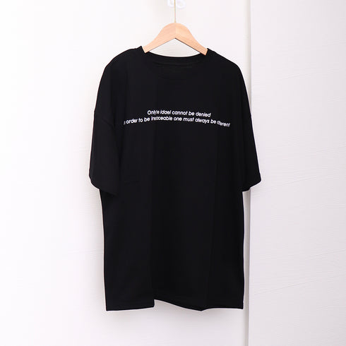 Tシャツ レディース 春夏 半袖 ロゴ トップス オルチャン ロング丈 ゆったり 着痩せ ルームウェア カジュアル 体型カバー 99AAA-030
