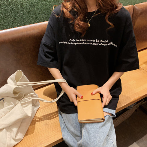 Tシャツ レディース 春夏 半袖 ロゴ トップス オルチャン ロング丈 ゆったり 着痩せ ルームウェア カジュアル 体型カバー 99AAA-030