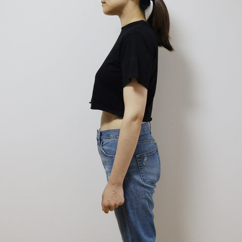 へそ出し トップス 韓国 着やせ へそ出し トップス 韓国 着やせ ゆったり 無地 セクシー 丸首 カジュアル 99AAA-031