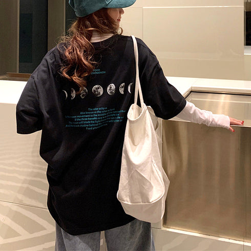 半袖Tシャツ レディース 韓国 英字ロゴ カットソー 春夏 オルチャン 人気 ロング ゆったり 着痩せ カジュアル ワンサイズ 99AAA-032