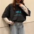 半袖Tシャツ レディース 韓国 英字ロゴ カットソー 春夏 オルチャン 人気 ロング ゆったり 着痩せ カジュアル ワンサイズ 99AAA-032