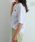 プリントTシャツ 半袖 新作 韓国風夏服 レディーストップス クルーネック カットソー プルオーバー オルチャン 体型カバー 人気 カジュアル おしゃれ大人 99AAA-035