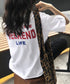 プリントTシャツ 半袖 新作 韓国風夏服 レディーストップス クルーネック カットソー プルオーバー オルチャン 体型カバー 人気 カジュアル おしゃれ大人 99AAA-035
