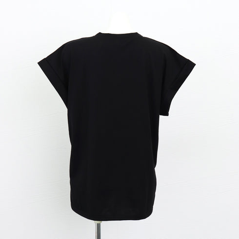 フレンチスリーブ 英字ロゴTシャツ 韓国 レディース プリントTシャツ 半袖 カットソー クルーネック おしゃれ カジュアル おしゃれ ストリート ダンス衣装 99AC-009