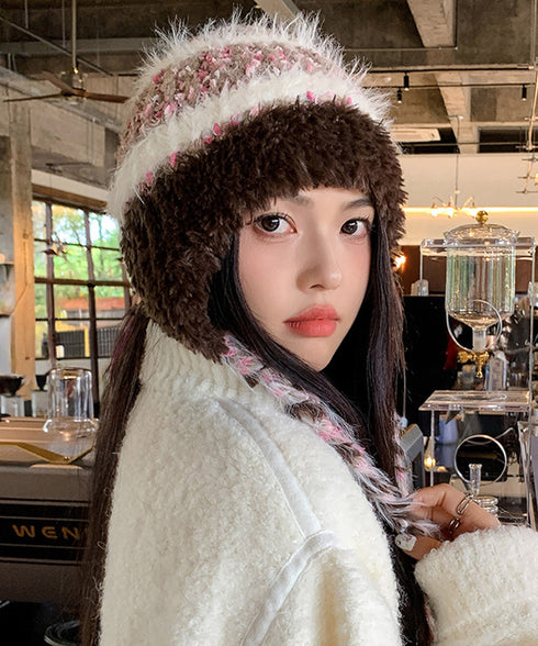 ニット帽子 紐付き 韓国風 毛糸帽子 レディース 暖かい帽子 おしゃれ 折りたたみ カジュアル おしゃれ 可愛い 人気 お出掛け 防風防寒グッズ プレゼント 99BJMY-004