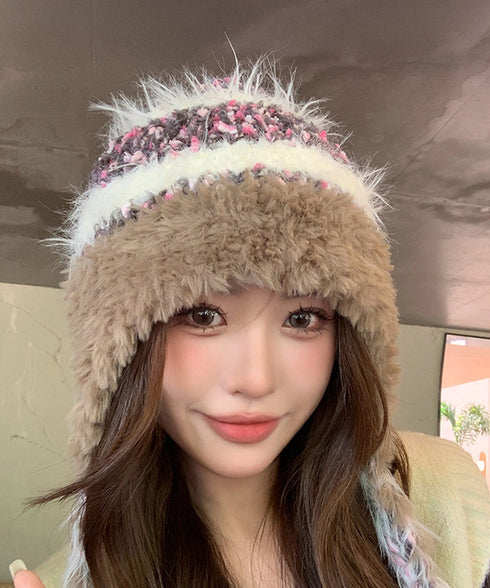 ニット帽子 紐付き 韓国風 毛糸帽子 レディース 暖かい帽子 おしゃれ 折りたたみ カジュアル おしゃれ 可愛い 人気 お出掛け 防風防寒グッズ プレゼント 99BJMY-004