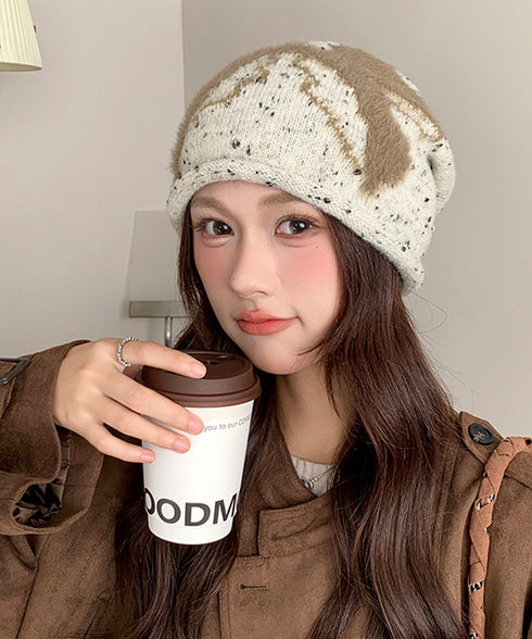 ビーニー帽 ニット帽子 リボン柄 レディース ニットキャップ ふわふわ 小顔 折り畳み カジュアル 可愛い 暖かい お出掛け アウトドア 旅行 99BJMY-008