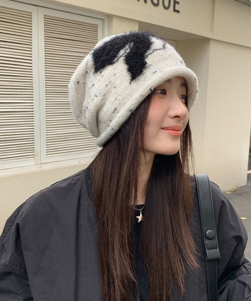 ビーニー帽 ニット帽子 リボン柄 レディース ニットキャップ ふわふわ 小顔 折り畳み カジュアル 可愛い 暖かい お出掛け アウトドア 旅行 99BJMY-008
