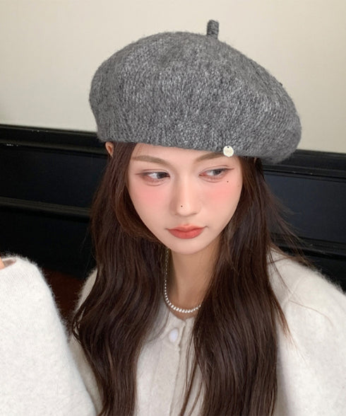 レディース ベレー帽 秋冬 飾り ベレーキャップ 防寒帽子 小顔 丸み 折りたたみ おしゃれ カジュアル シンプル 大人 トレンド感 可愛い小物 99BJMY-009