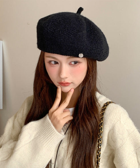 レディース ベレー帽 秋冬 飾り ベレーキャップ 防寒帽子 小顔 丸み 折りたたみ おしゃれ カジュアル シンプル 大人 トレンド感 可愛い小物 99BJMY-009