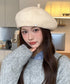 レディース ベレー帽 秋冬 飾り ベレーキャップ 防寒帽子 小顔 丸み 折りたたみ おしゃれ カジュアル シンプル 大人 トレンド感 可愛い小物 99BJMY-009