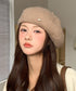 レディース ベレー帽 秋冬 飾り ベレーキャップ 防寒帽子 小顔 丸み 折りたたみ おしゃれ カジュアル シンプル 大人 トレンド感 可愛い小物 99BJMY-009
