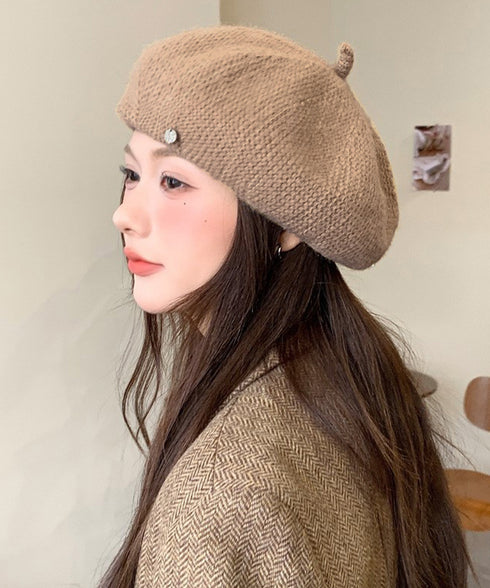 レディース ベレー帽 秋冬 飾り ベレーキャップ 防寒帽子 小顔 丸み 折りたたみ おしゃれ カジュアル シンプル 大人 トレンド感 可愛い小物 99BJMY-009