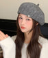 レディース ベレー帽 秋冬 飾り ベレーキャップ 防寒帽子 小顔 丸み 折りたたみ おしゃれ カジュアル シンプル 大人 トレンド感 可愛い小物 99BJMY-009