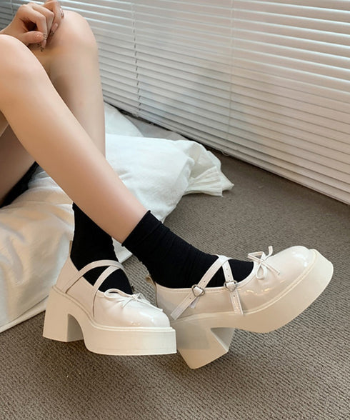 厚底ローファー リボン レディース ドレスシューズ 太ヒール ボリュームソール 可愛い 美脚 脚長 疲れにくい 歩きやすい クラシック オルチャン 通勤通学 99BLMY-001