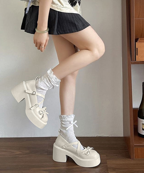 厚底ローファー リボン レディース ドレスシューズ 太ヒール ボリュームソール 可愛い 美脚 脚長 疲れにくい 歩きやすい クラシック オルチャン 通勤通学 99BLMY-001