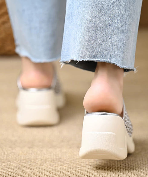 厚底 メッシュ ミュールサンダル 韓国風 レディース サマーサンダル オフィスカジュアル 大人女子 通勤 シンプル 楽ちん おしゃれ 美脚 脚長 トラベルくつ 99BLMY-002