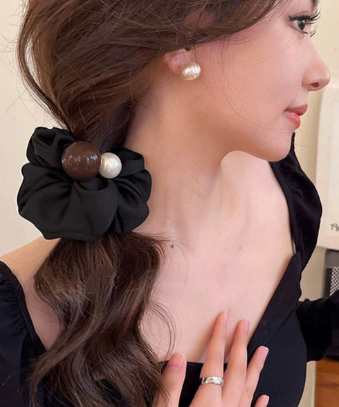 シュシュ ヘアゴム パール 髪飾り レディース ボリューム オルチャン おしゃれ カジュアル 大人 可愛い 雑貨 簡単 プレゼント デート 発表会 99BYSP-003