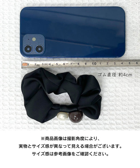 シュシュ ヘアゴム パール 髪飾り レディース ボリューム オルチャン おしゃれ カジュアル 大人 可愛い 雑貨 簡単 プレゼント デート 発表会 99BYSP-003