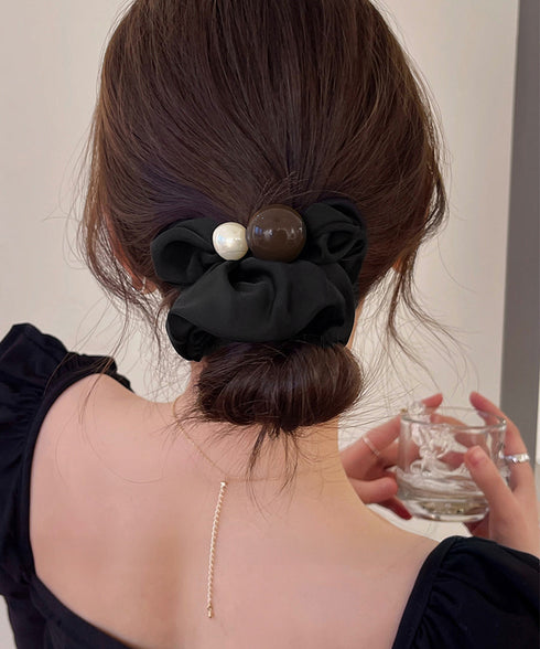 シュシュ ヘアゴム パール 髪飾り レディース ボリューム オルチャン おしゃれ カジュアル 大人 可愛い 雑貨 簡単 プレゼント デート 発表会 99BYSP-003