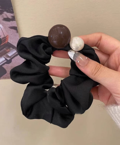 シュシュ ヘアゴム パール 髪飾り レディース ボリューム オルチャン おしゃれ カジュアル 大人 可愛い 雑貨 簡単 プレゼント デート 発表会 99BYSP-003