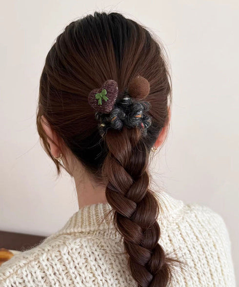 ヘアゴム スプリング きれいめ 韓国風 ハート リボン付き ヘアアクセサリー 大人可愛い 簡単まとめ髪 髪飾り ポニーテール おしゃれ 女子学生 フェミニン小物 99BYSP-006