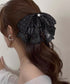 バンスクリップ 大きめ ドット レース レディース ヘアクリップ 髪飾り 髪留め きれいめ オルチャン おしゃれ 大人 可愛い デート 雑貨グッズ 99CXSP-001