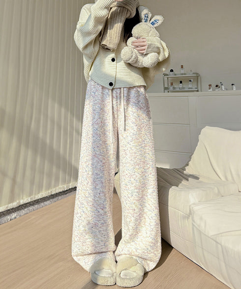 イージーパンツ ルームウエア 韓国風 レディース ボトムス 新作 リラックスパンツ ウエストゴム ゆったり 体型カバー オルチャン ストリート ダンス衣装 99CYDZ-001