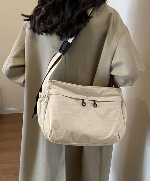ショルダーバッグ 大容量 軽量 ナイロン レディース 肩掛け 斜め掛けバッグ ユニセックス 無地 多収納 サイドポケット カジュアル シンプル ストリート 通学 99DFXB-001