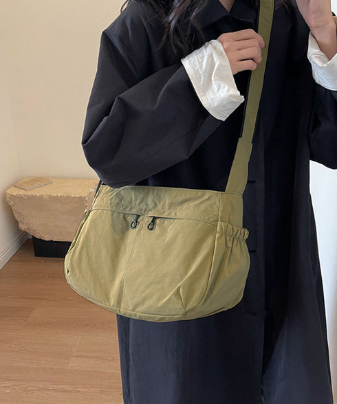 ショルダーバッグ 大容量 軽量 ナイロン レディース 肩掛け 斜め掛けバッグ ユニセックス 無地 多収納 サイドポケット カジュアル シンプル ストリート 通学 99DFXB-001