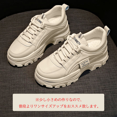 厚底スニーカー レディース スニーカー ダッドスニーカー レディースシューズ 韓国 春秋冬 ローカット レースアップ 美脚 オルチャン カジュアル靴 99DKXY-012