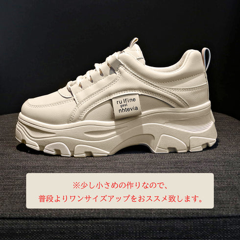厚底スニーカー レディース スニーカー ダッドスニーカー レディースシューズ 韓国 春秋冬 ローカット レースアップ 美脚 オルチャン カジュアル靴 99DKXY-012