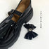 厚底ローファー レディース リボン パンプス 可愛い カジュアル レザー調 履きやすい オックスフォード 疲れない 快適 太ヒール クラシック 通勤通学 99DKXY-022