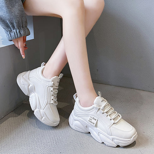 厚底スニーカー ダッドスニーカー 美脚 レディースシューズ 歩きやすい靴 カッコイイ ガーリー スポーティー ストリート カジュアル アウトドア 可愛い 韓国 99DKXY-023