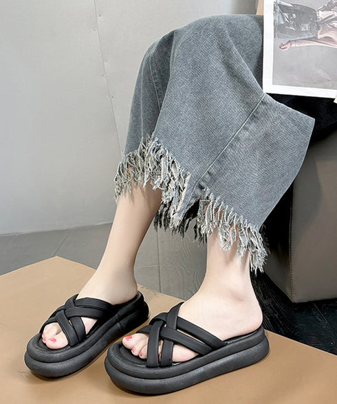 厚底サンダル クロスサンダル 美脚 夏 レディース スリッパサンダル サマーサンダル かかとなし 韓国ファッション 疲れない 歩きやすい カジュアル 99DLXY-001