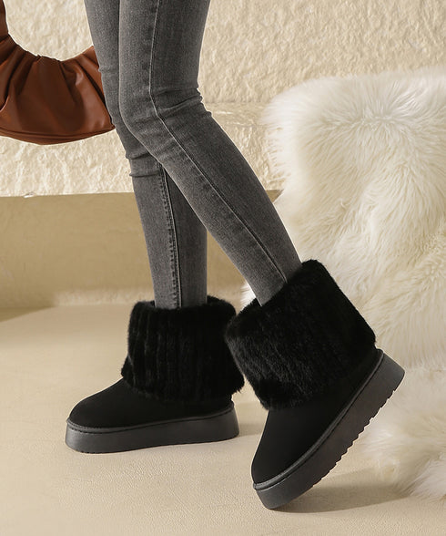 ムートンブーツ 厚底 裏起毛ブーツ 冬靴 レディース ショートブーツ あったか カジュアル 美脚 フラットヒール もこもこ おしゃれ 大人可愛い 通学 疲れない靴 99DSJF-001