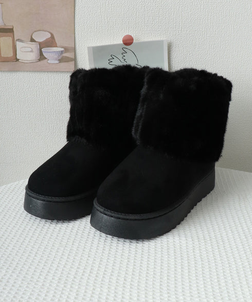 ムートンブーツ 厚底 裏起毛ブーツ 冬靴 レディース ショートブーツ あったか カジュアル 美脚 フラットヒール もこもこ おしゃれ 大人可愛い 通学 疲れない靴 99DSJF-001