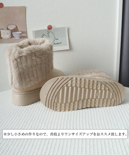 ムートンブーツ 厚底 裏起毛ブーツ 冬靴 レディース ショートブーツ あったか カジュアル 美脚 フラットヒール もこもこ おしゃれ 大人可愛い 通学 疲れない靴 99DSJF-001